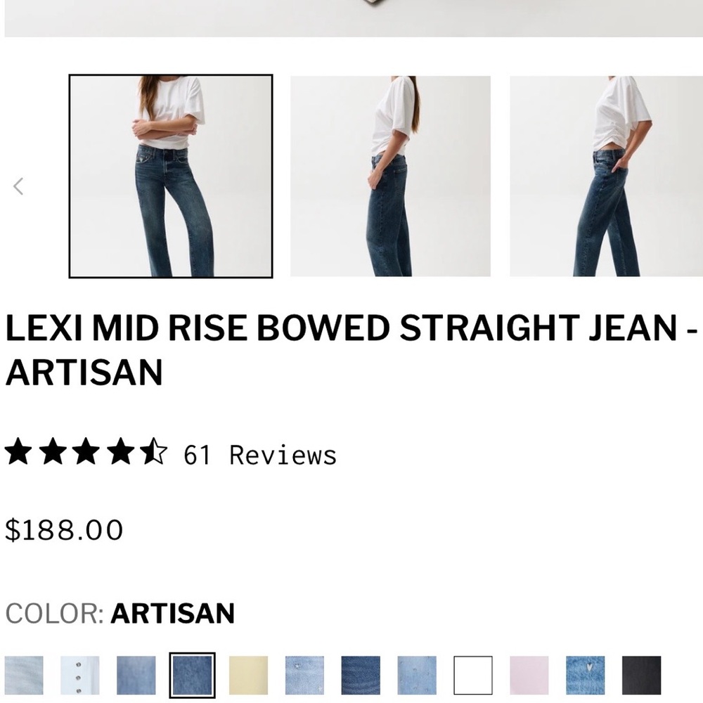 pistola Straight-Leg Women's Jeans in Medium Blue Wash - Picture 9 of 10